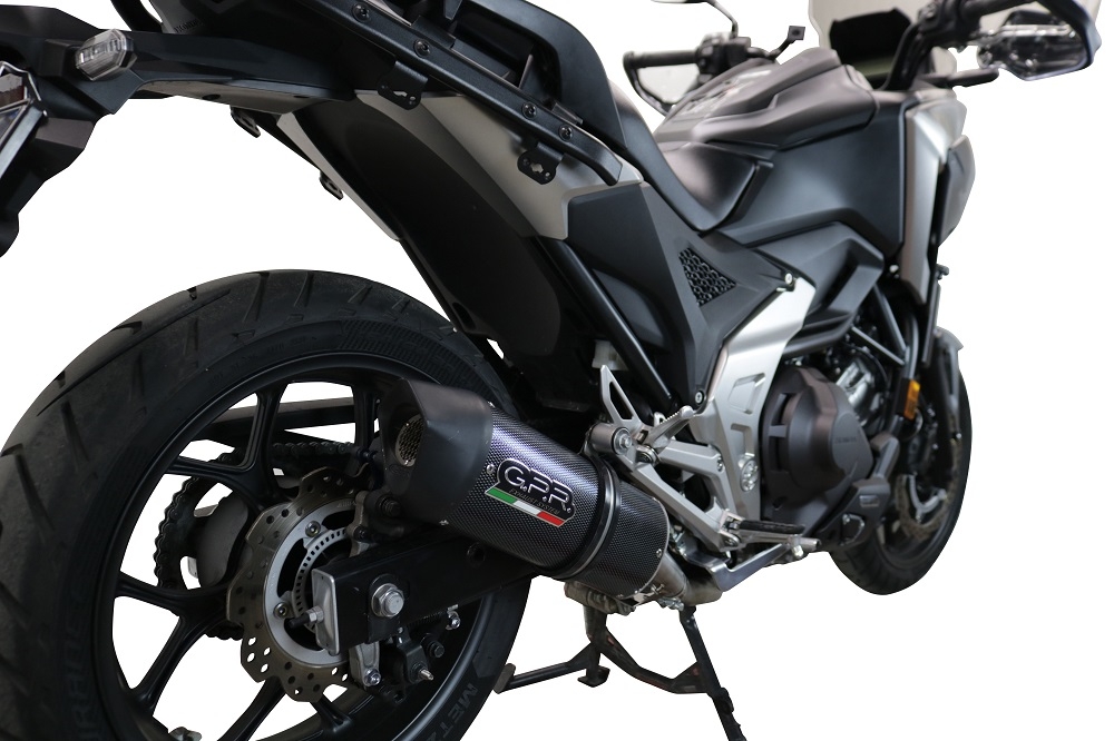 Exhaust compatible with Honda Nc 750 X - S Dct 2021-2023, Furore Evo4 Poppy, Homologated legal slip-on exhaust including removable db killer and link pipe 