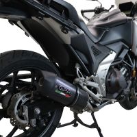 Exhaust compatible with Honda Nc 750 X - S Dct 2021-2023, Furore Evo4 Poppy, Homologated legal slip-on exhaust including removable db killer and link pipe 