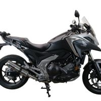 Exhaust compatible with Honda Nc 750 X - S Dct 2014-2015, Gpe Ann. titanium, Homologated legal slip-on exhaust including removable db killer and link pipe 