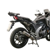 Exhaust compatible with Honda Nc 750 X - S Dct 2014-2015, Gpe Ann. titanium, Homologated legal slip-on exhaust including removable db killer and link pipe 