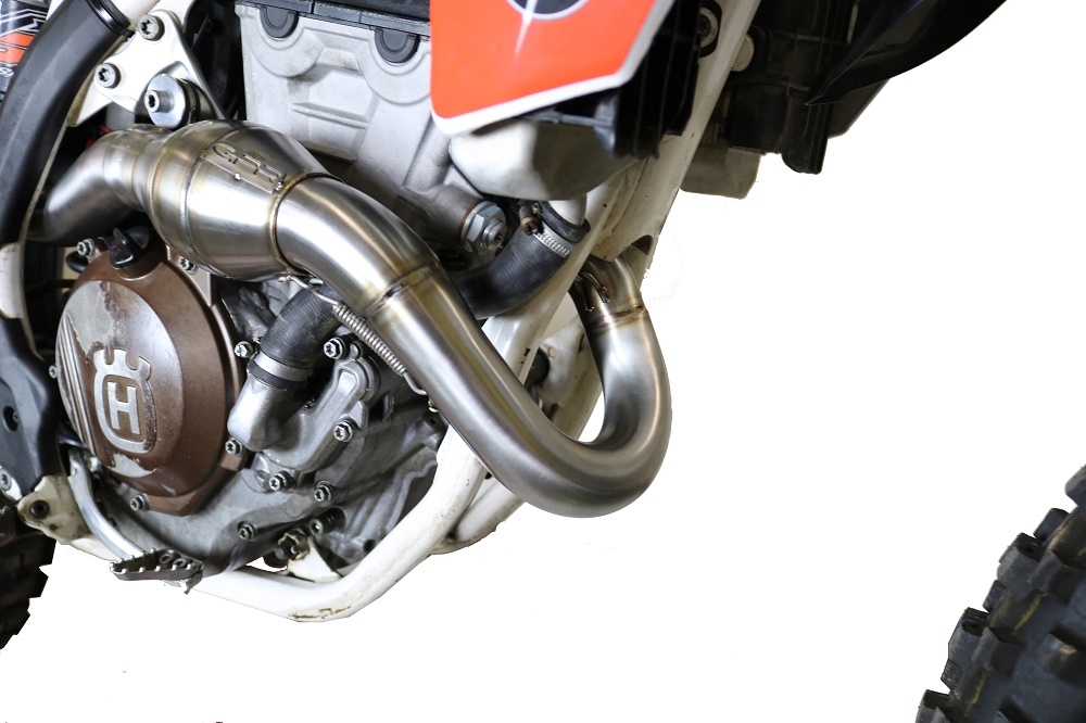 Exhaust compatible with Ktm XC-F 350 2016-2018, Pentacross FULL Titanium, Racing full system exhaust, including removable db killer/spark arrestor 