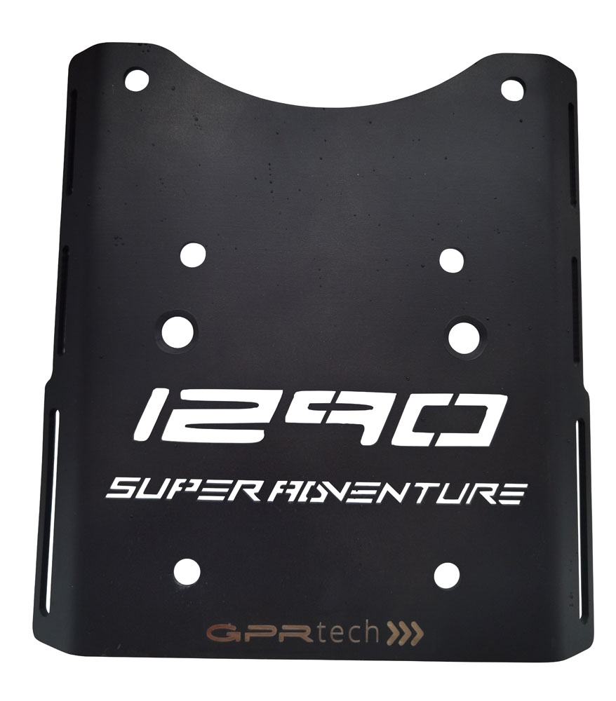 Top case GPR TECH compatible with  Ktm Lc 8 Adventure 1050 2015/2016 e3 GPR TECH Top case in aluminum, black color with specific plate included Capacity 35 LT.
