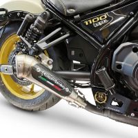 Exhaust compatible with Honda Cmx 1100 Rebel 2021-2024, Powercone Evo, Homologated legal slip-on exhaust including removable db killer and link pipe 