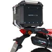 Top case GPR TECH compatible with  Honda Crf 300 L / Rally 2021/2024 e5 GPR TECH Top case in aluminum, black color including, roof rack and specific plate Capacity 45 LT.