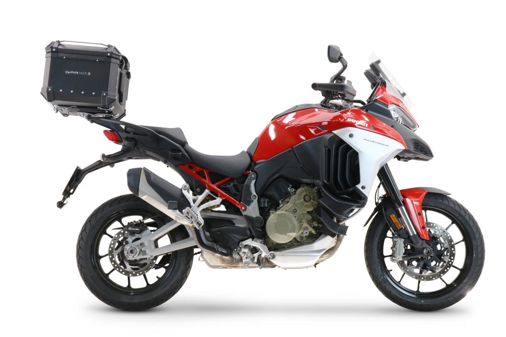 GPR TECH compatible with  Ducati Multistrada V4 / V4S / V4S Sport 1100 2021/2024 GPR TECH Top case in aluminum, black color with specific plate included Capacity 55 LT.