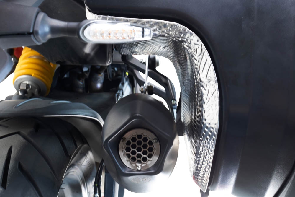 Exhaust compatible with Ducati Multistrada V4 - S 2022-2024, GP Evo4 Titanium, Homologated legal slip-on exhaust including removable db killer and link pipe 