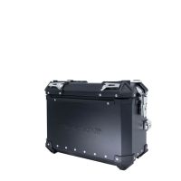 GPR TECH Pair of side cases aluminum made with contoured right side,no rack included, black color Capacity 38 LT. + 32 LT.