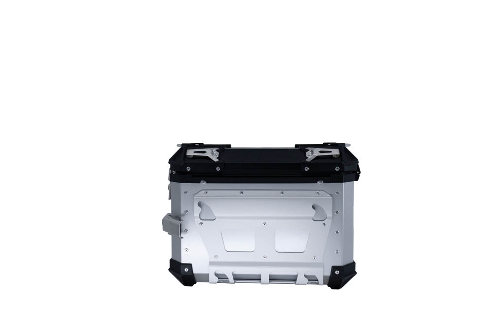 GPR TECH Pair of side cases aluminum made with contoured right side,no rack included, silver color  Capacity 38 LT. + 32 LT.