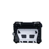 GPR TECH Pair of side cases aluminum made with contoured right side,no rack included, black color Capacity 38 LT. + 32 LT.
