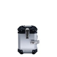 GPR TECH Pair of side cases aluminum made with contoured right side,no rack included, silver color  Capacity 38 LT. + 32 LT.