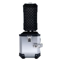 GPR TECH Pair of side cases aluminum made with contoured right side,no rack included, silver color  Capacity 38 LT. + 32 LT.