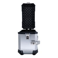 GPR TECH Pair of side cases aluminum made with contoured right side,no rack included, silver color  Capacity 38 LT. + 32 LT.