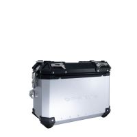 GPR TECH Pair of side cases aluminum made with contoured right side,no rack included, silver color  Capacity 38 LT. + 32 LT.