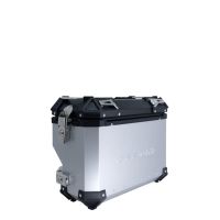 GPR TECH Pair of side cases aluminum made with contoured right side,no rack included, silver color  Capacity 38 LT. + 32 LT.
