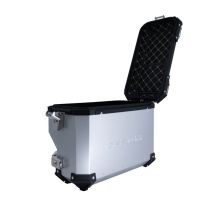GPR TECH Pair of side cases aluminum made with contoured right side,no rack included, silver color  Capacity 38 LT. + 32 LT.