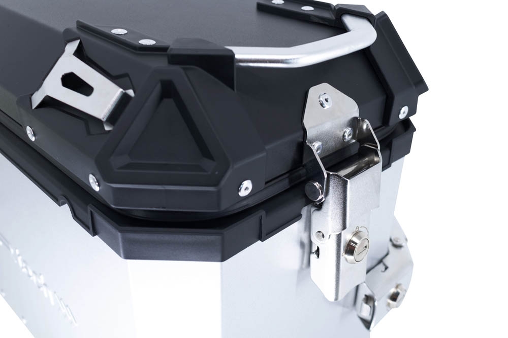 GPR TECH Pair of side cases aluminum made ,no rack included, silver color  Capacity 38 LT. + 38 LT.