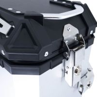GPR TECH Pair of side cases aluminum made ,no rack included, silver color  Capacity 38 LT. + 38 LT.