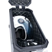 GPR TECH Pair of side cases aluminum made ,no rack included, silver color  Capacity 38 LT. + 38 LT.