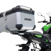 GPR TECH compatible with  Kawasaki Versys 650 2023/2024 e5 plus GPR TECH Top case in aluminum, silver color with specific plate included Capacity 35 LT.