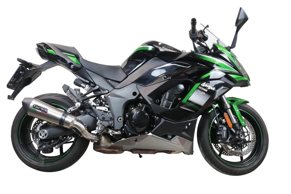 Exhaust compatible with Kawasaki Ninja 1000 Sx 2021-2024, GP Evo4 Titanium, Homologated legal slip-on exhaust including removable db killer and link pipe 
