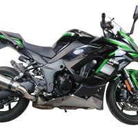 Exhaust compatible with Kawasaki Ninja 1000 Sx 2021-2024, GP Evo4 Titanium, Homologated legal slip-on exhaust including removable db killer and link pipe 