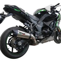 Exhaust compatible with Kawasaki Ninja 1000 Sx 2021-2024, GP Evo4 Titanium, Homologated legal slip-on exhaust including removable db killer and link pipe 