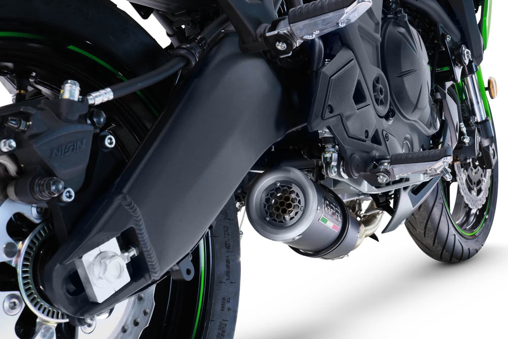 GPR exhaust compatible with  Kawasaki Versys 650 2021-2022, M3 Black Titanium, Racing full system exhaust, including removable db killer/spark arrestor 
