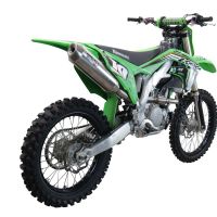 Exhaust compatible with Kawasaki KX 250 F 2021-2023, Pentacross FULL Titanium, Racing slip-on exhaust, including link pipe and removable db killer/spark arrestor 