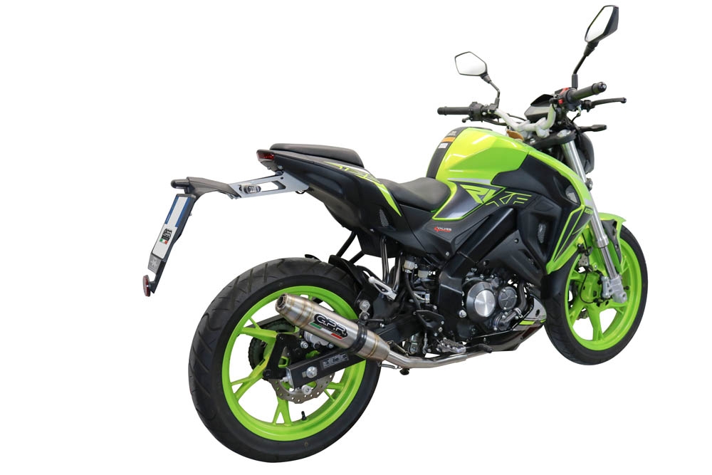 Exhaust compatible with Keeway Rkf 125 2018-2020, Deeptone Inox, full system exhaust legal for UK and non-EU countries including removable db killer 