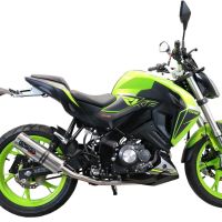 Exhaust compatible with Keeway Rkf 125 2018-2020, M3 Inox , Homologated legal full system exhaust, including removable db killer and catalyst 
