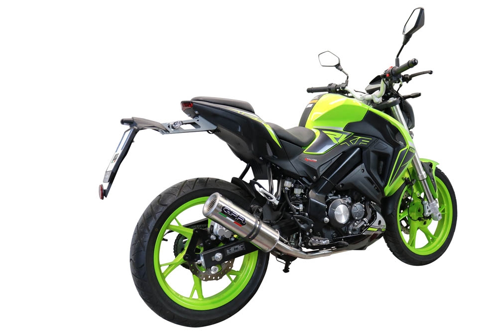Exhaust compatible with Keeway Rkf 125 2018-2020, M3 Inox , Homologated legal full system exhaust, including removable db killer and catalyst 