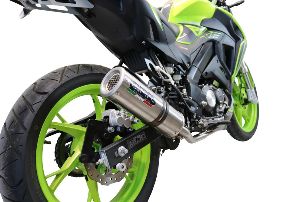 Exhaust compatible with Keeway Rkf 125 2018-2020, M3 Inox , Homologated legal full system exhaust, including removable db killer and catalyst 