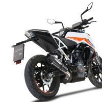 Exhaust compatible with Ktm Duke 250 2021-2023, GP Evo4 Poppy, Homologated legal slip-on exhaust including removable db killer and link pipe 