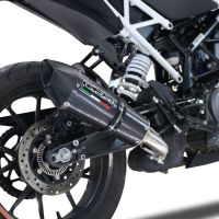 Exhaust compatible with Ktm Duke 250 2021-2023, GP Evo4 Poppy, Homologated legal slip-on exhaust including removable db killer and link pipe 