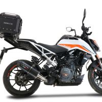 Top case GPR TECH compatible with  Ktm Duke 125 2017/2020 e4 GPR TECH Top case in aluminum, black color including, roof rack and specific plate Capacity 26 LT.