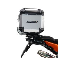 Top case GPR TECH compatible with  Ktm Lc 8 Adventure 1050 2015/2016 e3 GPR TECH Top case in aluminum, silver color with specific plate included Capacity 35 LT.