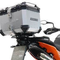 Top case GPR TECH compatible with  Ktm Lc 8 Adventure 1190 2013/2016 e3 GPR TECH Top case in aluminum, silver color with specific plate included Capacity 45 LT.