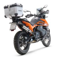 Top case GPR TECH compatible with  Ktm Lc 8 Adventure 1190 2013/2016 e3 GPR TECH Top case in aluminum, silver color with specific plate included Capacity 45 LT.