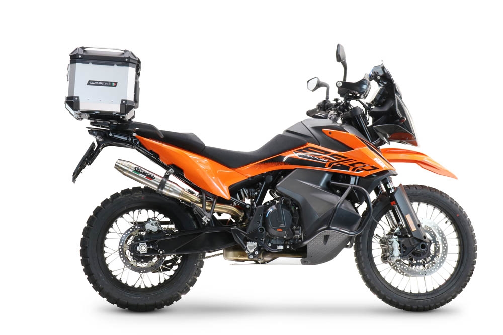 Top case GPR TECH compatible with  Ktm Lc 8 Adventure 1190 2013/2016 e3 GPR TECH Top case in aluminum, silver color with specific plate included Capacity 45 LT.