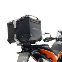 Top case GPR TECH compatible with  Ktm Lc 8 Adventure 1050 2015/2016 e3 GPR TECH Top case in aluminum, black color with specific plate included Capacity 35 LT.