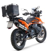Top case GPR TECH compatible with  Ktm Lc 8 Adventure 1050 2015/2016 e3 GPR TECH Top case in aluminum, black color with specific plate included Capacity 35 LT.
