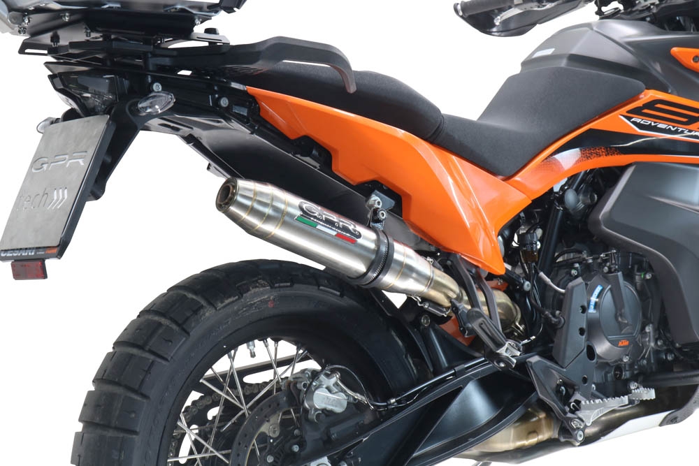 GPR TECH compatible with  Ktm Lc 8 Adventure 1090 2017/2020 e4 GPR TECH SPECIFIC TITANIUM PLATE TOP CASE-ALPITECH 35/55 LT compatible with original luggage rack,titanium made with 4 anchor points