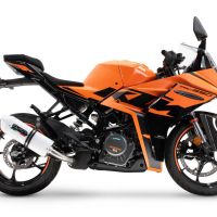 Exhaust compatible with Ktm Rc 390 2022-2024, Albus Evo4, Homologated legal slip-on exhaust including removable db killer and link pipe 