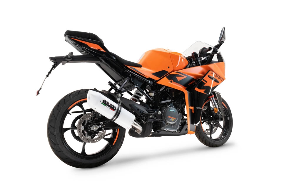 Exhaust compatible with Ktm Rc 390 2022-2024, Albus Evo4, Homologated legal slip-on exhaust including removable db killer and link pipe 