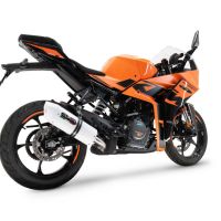 Exhaust compatible with Ktm Rc 390 2022-2024, Albus Evo4, Homologated legal slip-on exhaust including removable db killer and link pipe 