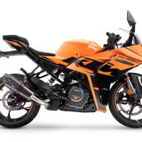 Exhaust compatible with Ktm Rc 125 2021-2024, GP Evo4 Titanium, Homologated legal slip-on exhaust including removable db killer and link pipe 