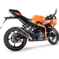 Exhaust compatible with Ktm Rc 125 2021-2024, GP Evo4 Titanium, Homologated legal slip-on exhaust including removable db killer and link pipe 