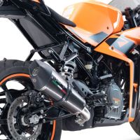 Exhaust compatible with Ktm Rc 125 2021-2024, GP Evo4 Titanium, Homologated legal slip-on exhaust including removable db killer and link pipe 