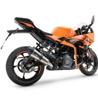 Exhaust compatible with Ktm Rc 390 2022-2024, M3 Inox , Homologated legal slip-on exhaust including removable db killer and link pipe 