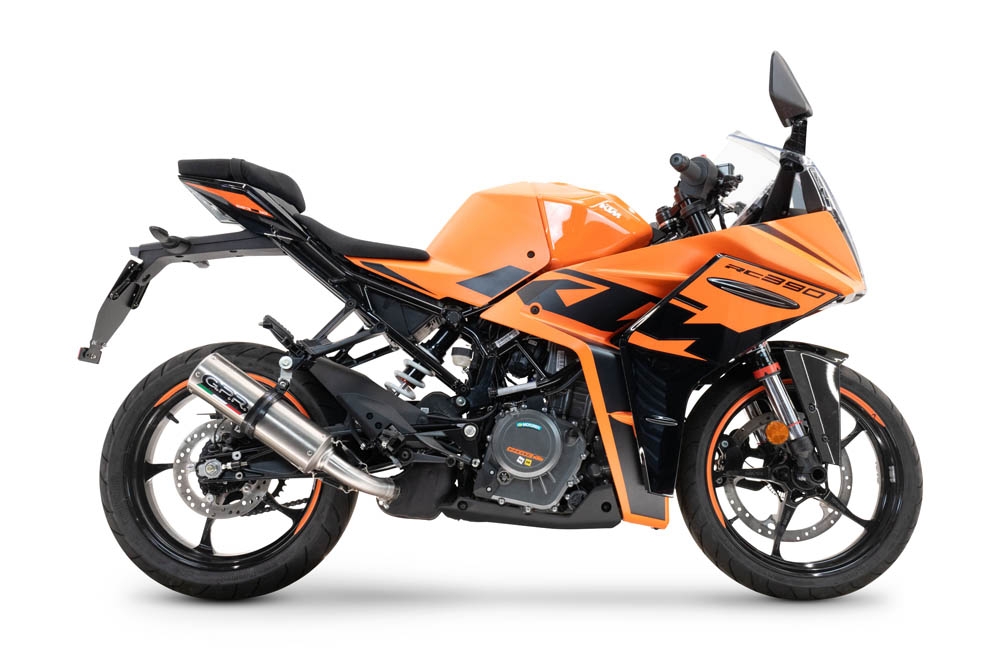 GPR exhaust compatible with  Ktm Rc 125 2021-2024, M3 Inox , Racing slip-on exhaust including link pipe 